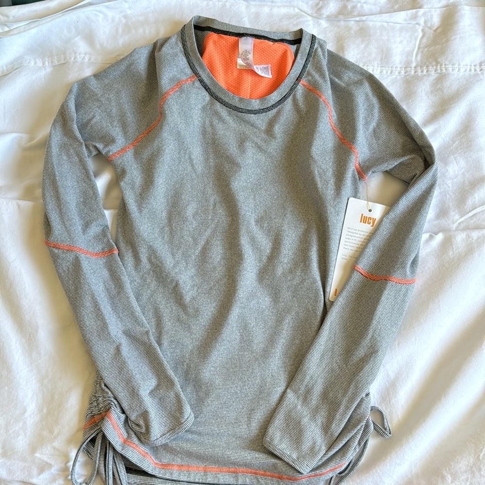 NWT Lucy Long Sleeve Running Shirt - Papaya